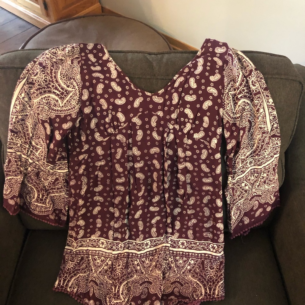 Burgundy dress
